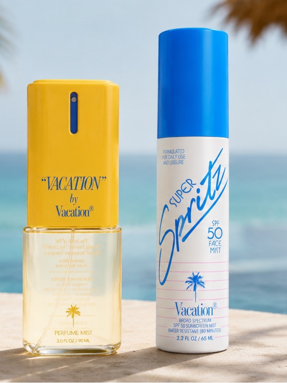 NWT Vacation Summer Escape Bundle Perfume Mist + Super Spritz SPF 50 Face Mist